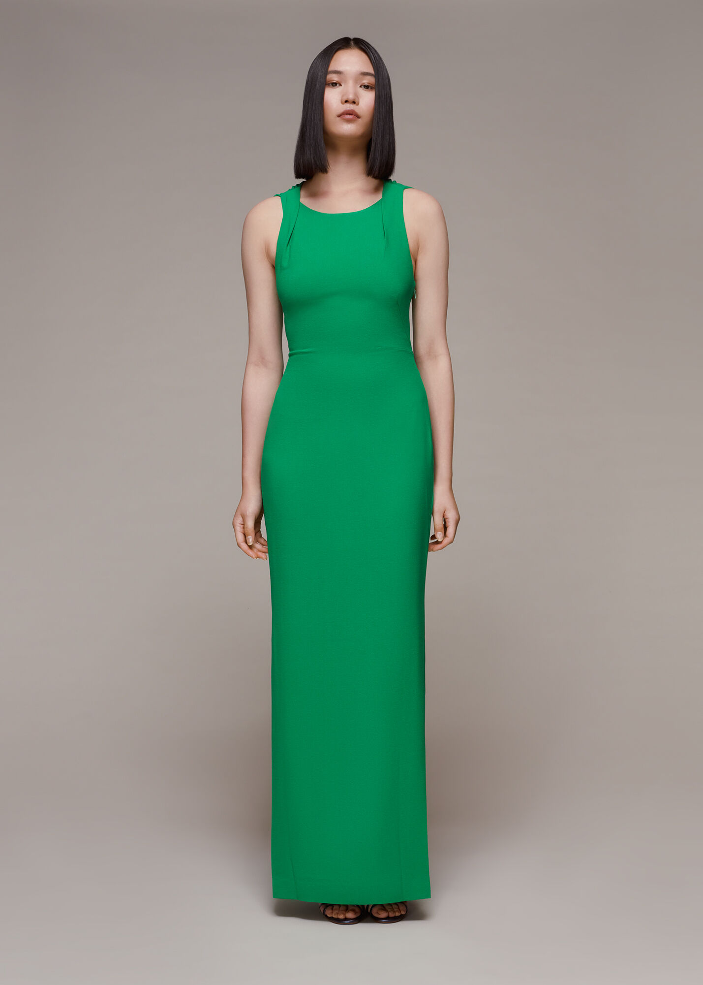 Green Tie Back Maxi Dress | WHISTLES ...